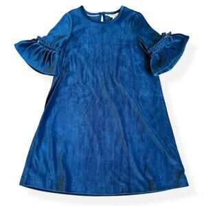 Matilda Jane Wonderment Party in Blue Velour Dress 8